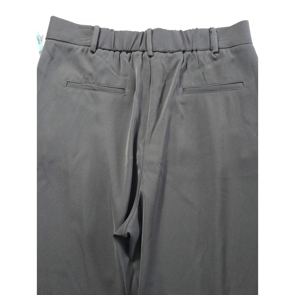 French Connection Wide Leg Trousers L Black High Rise NWT 30x27 Chic - Picture 6 of 13
